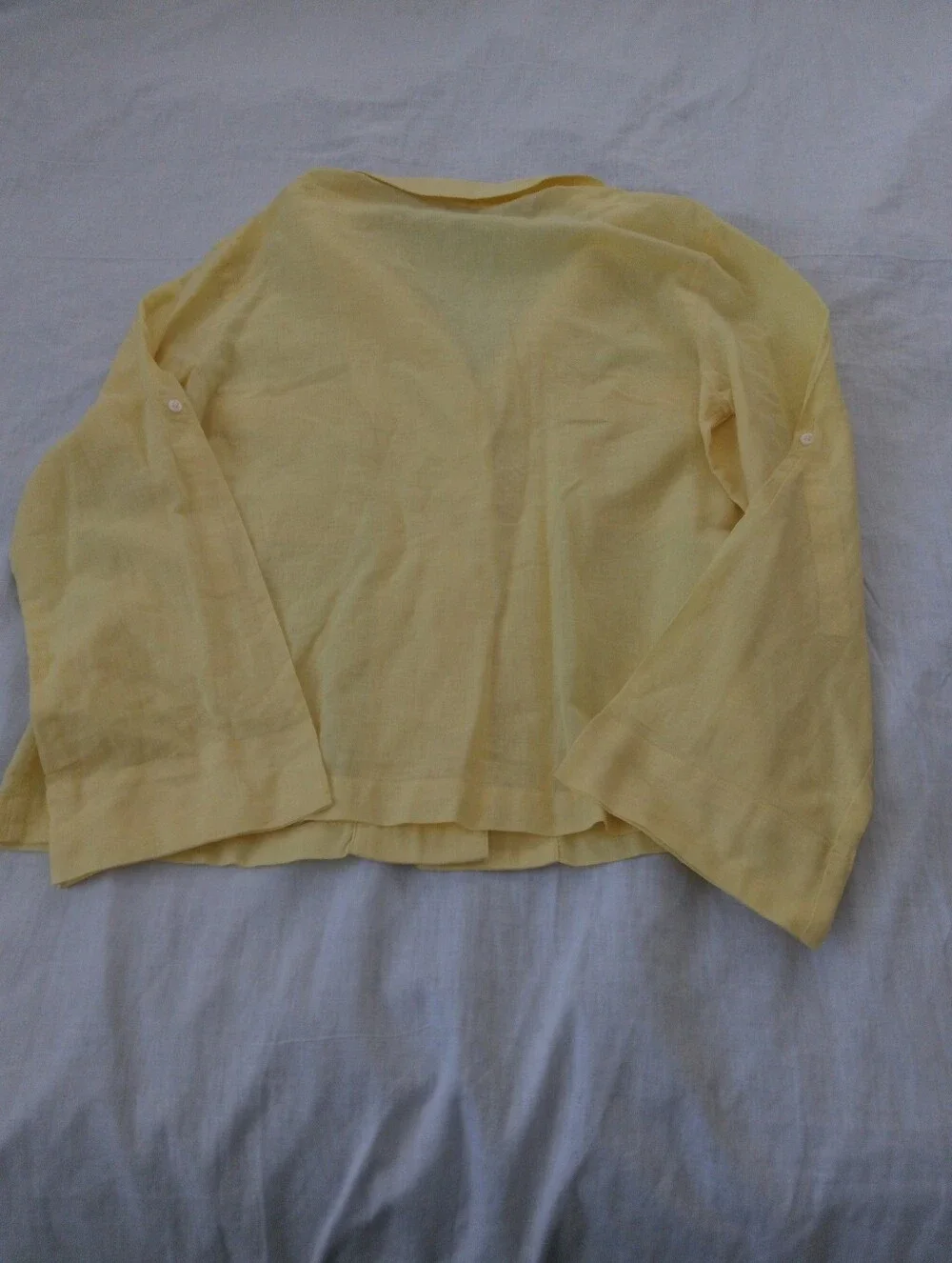 J Crew Women's Yellow Roll Tab Sleeve Button Down Shirt 12